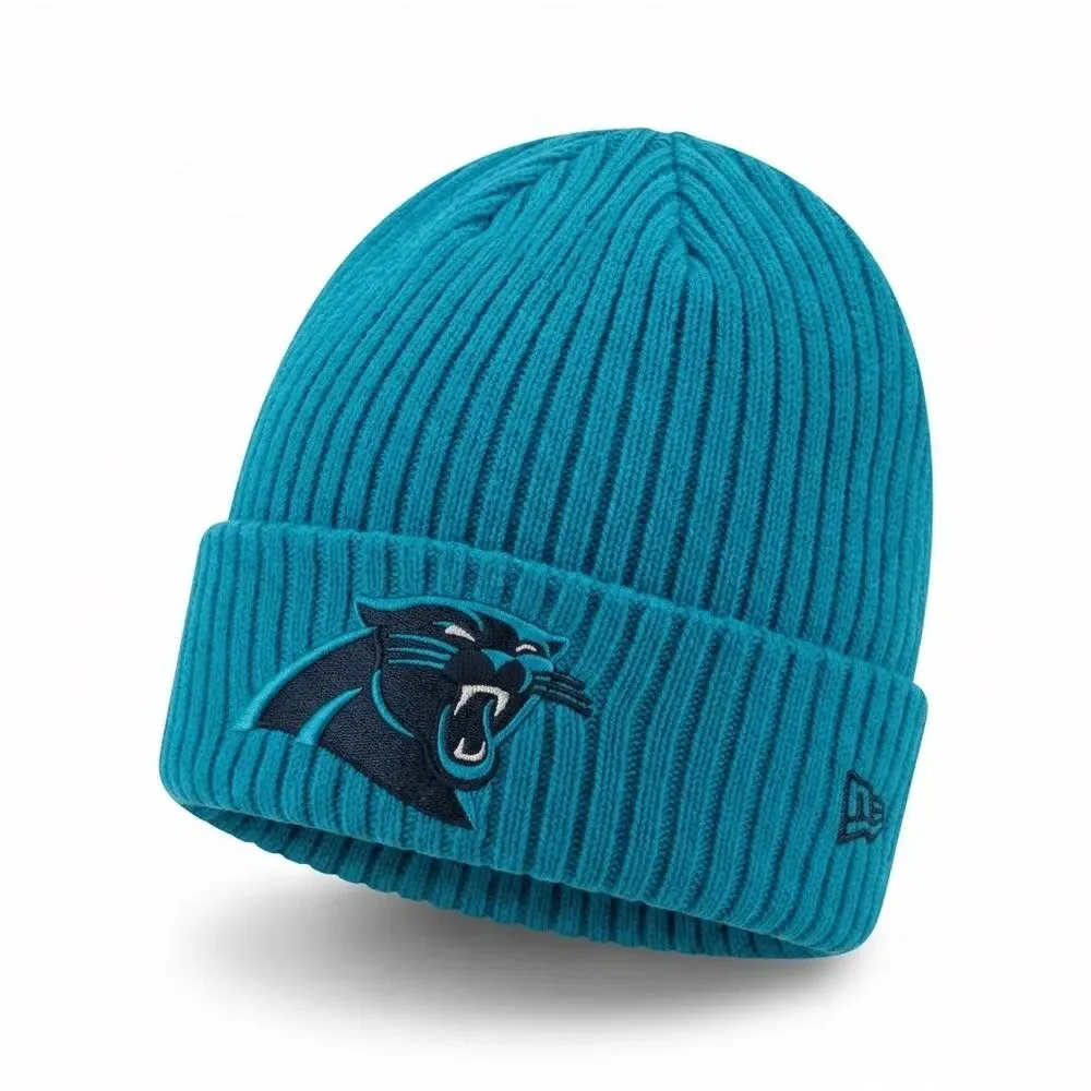 Carolina Panthers NFL New Era Beanie Winter Hat Blue Youth